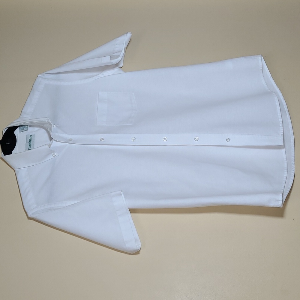 Big Boys Size 20 White Uniform Short Sleeve Button Up, Flynn O'Hara